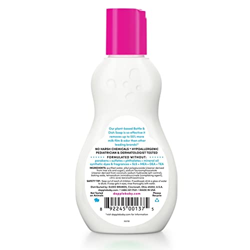 Dapple Baby Bottle Soap, Hypoallergenic Dish Soap for Baby Bottles, Powered by Plants, Travel Size, Fragrance Free, 3 Fl Oz (Pack of 2) - Image 2