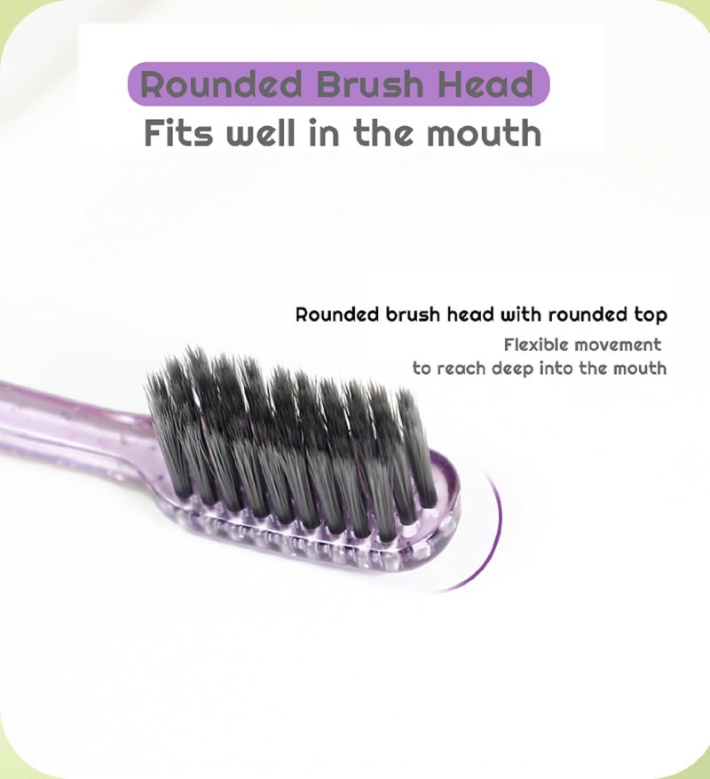 KTRS ENTERPRISE Soft Hair High-end Sam's Toothbrush Cardboard High-end Household Sam's Flat for Adult Set of 4 - Image 5