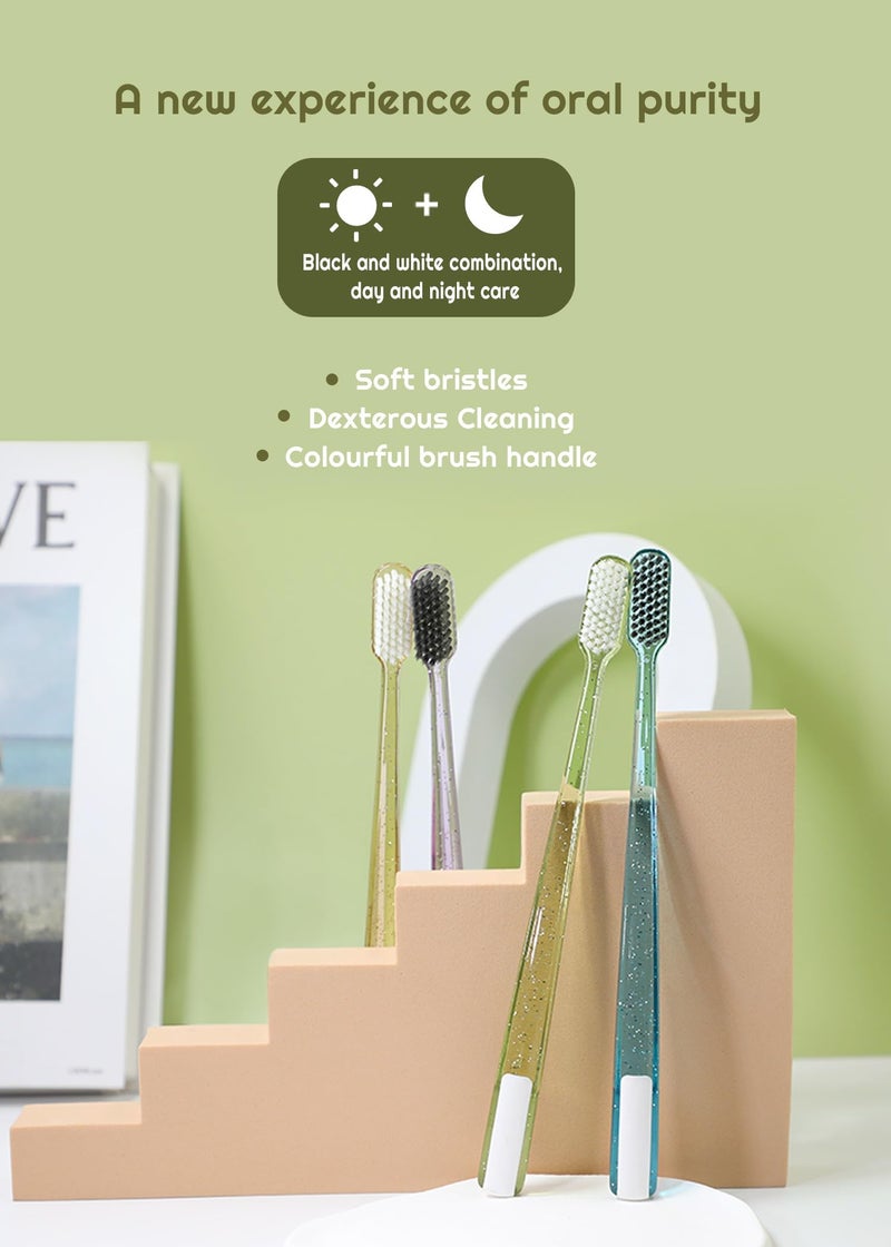 KTRS ENTERPRISE Soft Hair High-end Sam's Toothbrush Cardboard High-end Household Sam's Flat for Adult Set of 4 - Image 2