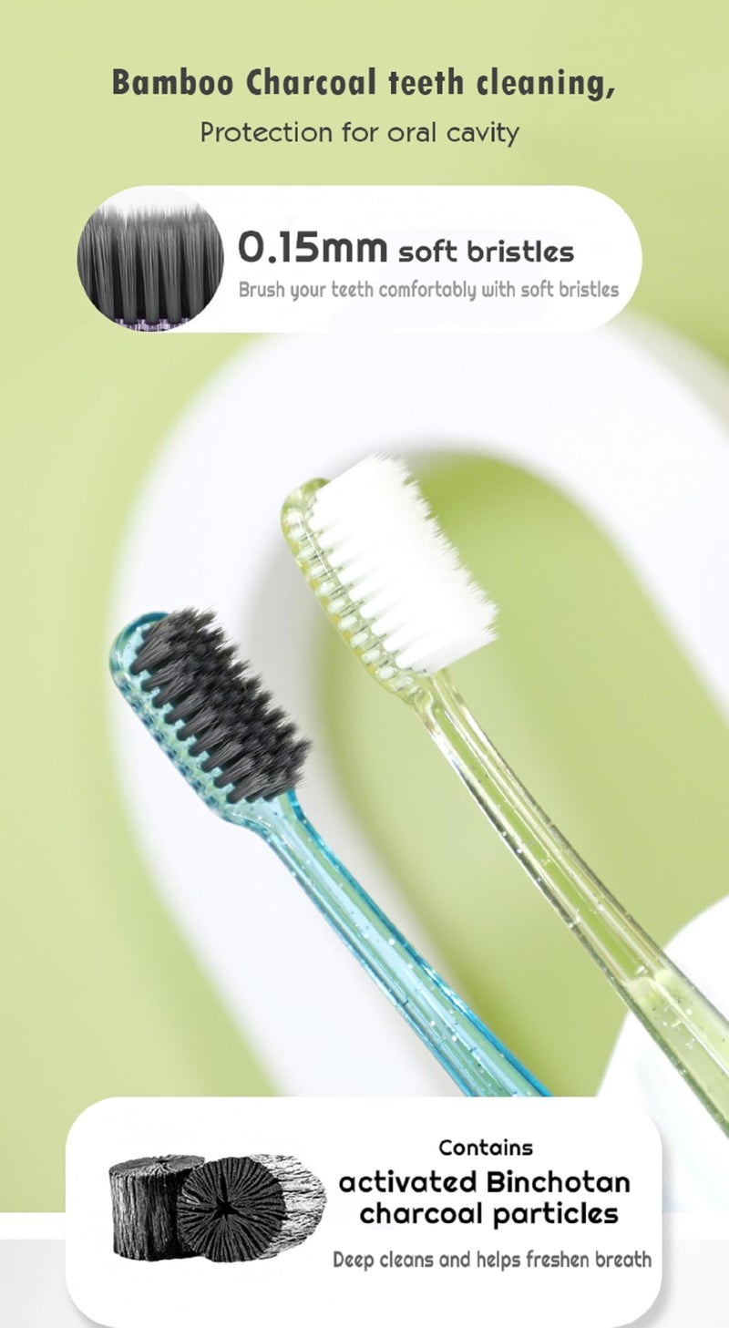 KTRS ENTERPRISE Soft Hair High-end Sam's Toothbrush Cardboard High-end Household Sam's Flat for Adult Set of 4 - Image 3