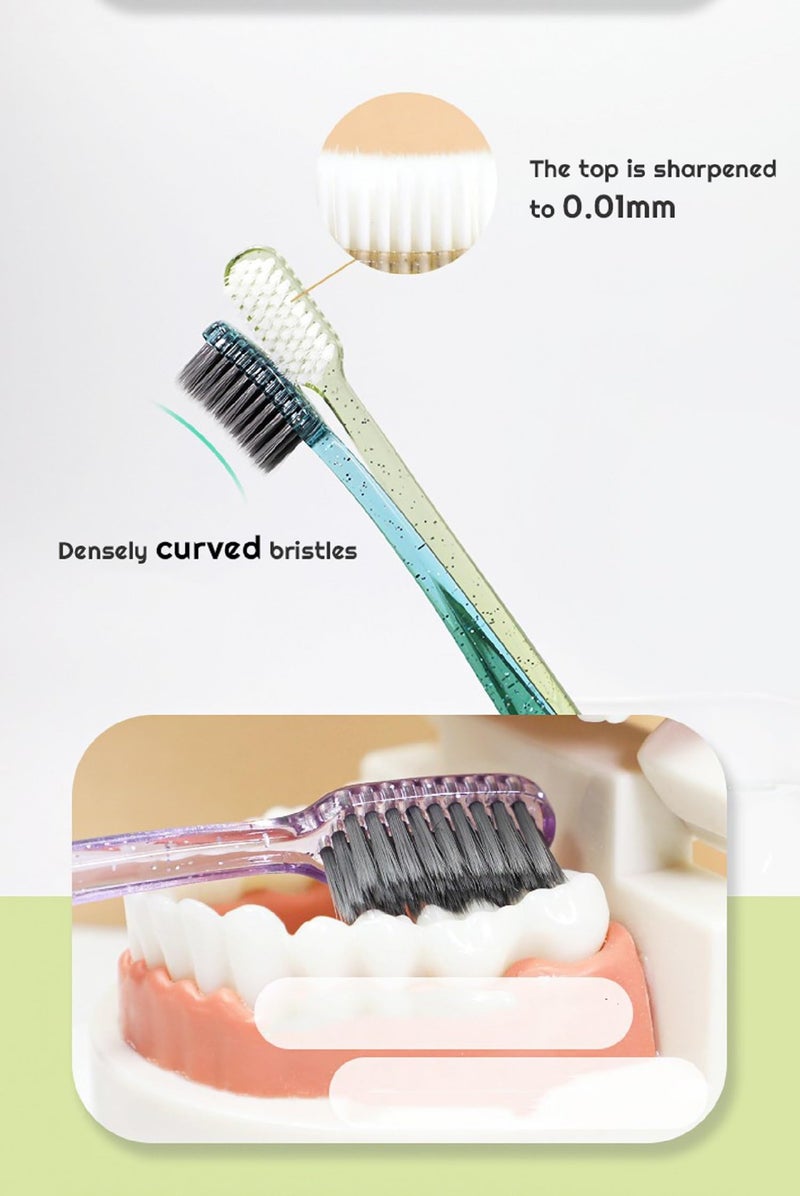 KTRS ENTERPRISE Soft Hair High-end Sam's Toothbrush Cardboard High-end Household Sam's Flat for Adult Set of 4 - Image 4