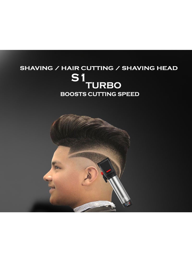 MULLINER S1 Professional Hair Clipper | Turbo Speed, Digital Display, Adjustable 1–19mm, 2000mAh Lithium Battery - Image 4