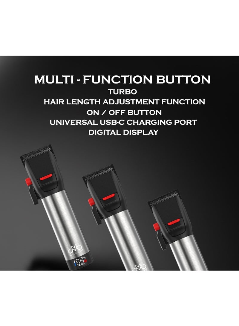 MULLINER S1 Professional Hair Clipper | Turbo Speed, Digital Display, Adjustable 1–19mm, 2000mAh Lithium Battery - Image 3