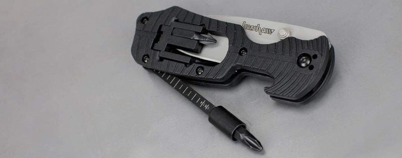 Kershaw Select Fire Multi-Function Pocket Knife, 4-piece Bit Set and Driver, 3.4" 8Cr13MoV Steel Blade, Manual Washer Folding EDC - Image 3