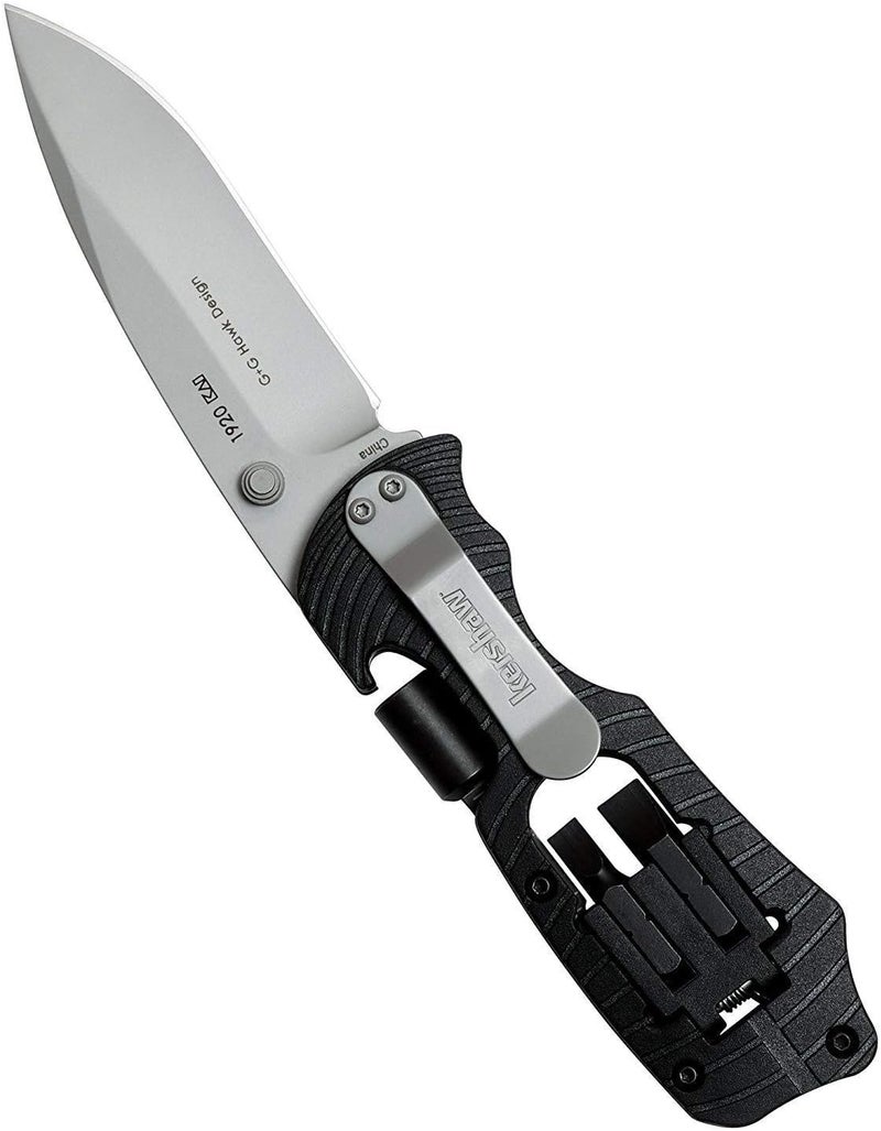 Kershaw Select Fire Multi-Function Pocket Knife, 4-piece Bit Set and Driver, 3.4" 8Cr13MoV Steel Blade, Manual Washer Folding EDC - Image 1