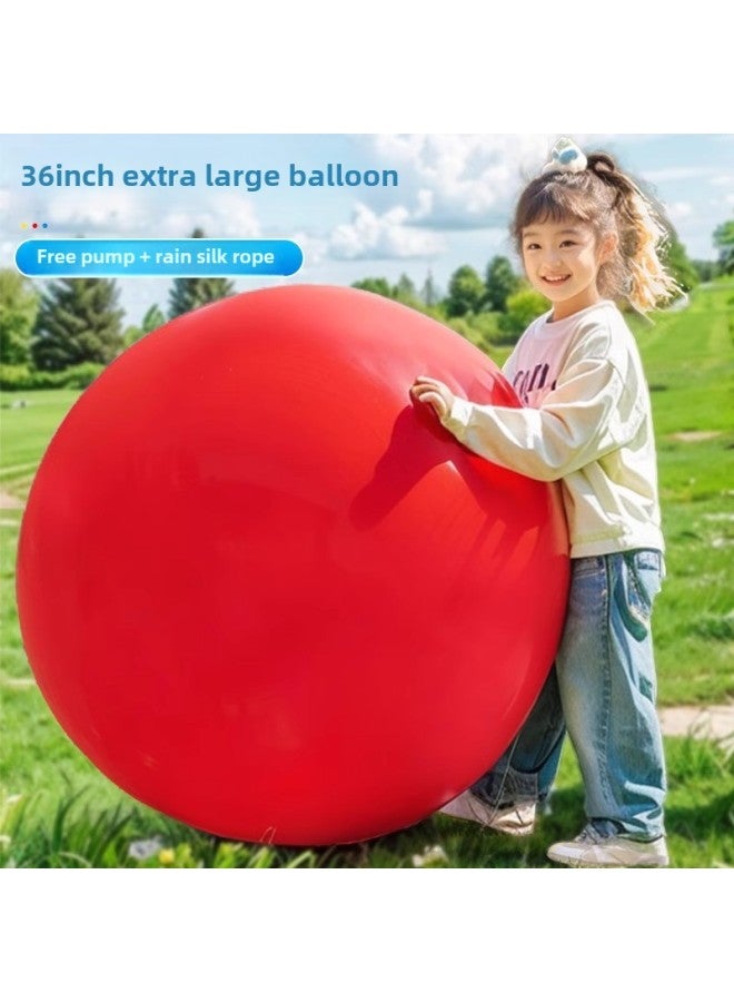 Outdoor Large Balloon Thickened 36 Inch Explosion-proof Children's Park Lawn Latex Oversized Balloon Toy Stall Wholesale-Color:Grand Ball-blue  - Image 1