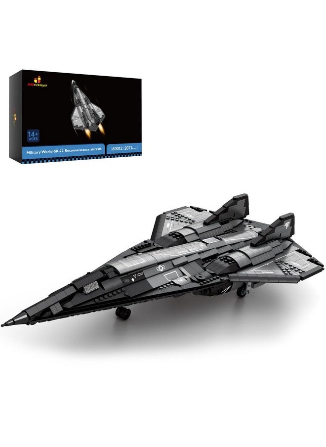 JMBricklayer JMBricklayer Military Plane Building Blocks Set 60012, Cool SR-72 Eagle Reconnaissance Aircraft Building Toys Set, Collectible and Display Airplane Model, Ideal Gift for Kids 14+ Adult Military Fans  - Image 1