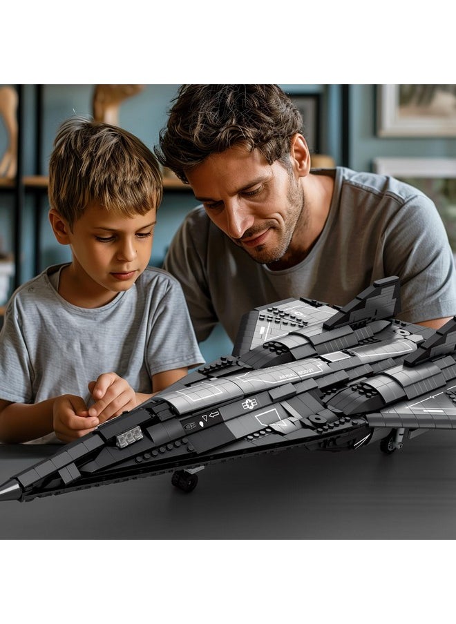 JMBricklayer JMBricklayer Military Plane Building Blocks Set 60012, Cool SR-72 Eagle Reconnaissance Aircraft Building Toys Set, Collectible and Display Airplane Model, Ideal Gift for Kids 14+ Adult Military Fans  - Image 5