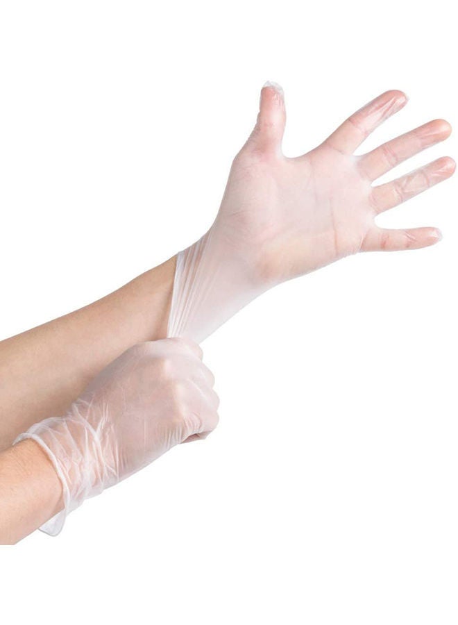 NIBEMINENT 200-Piece Vinyl Disposable Gloves Clear  - Image 4
