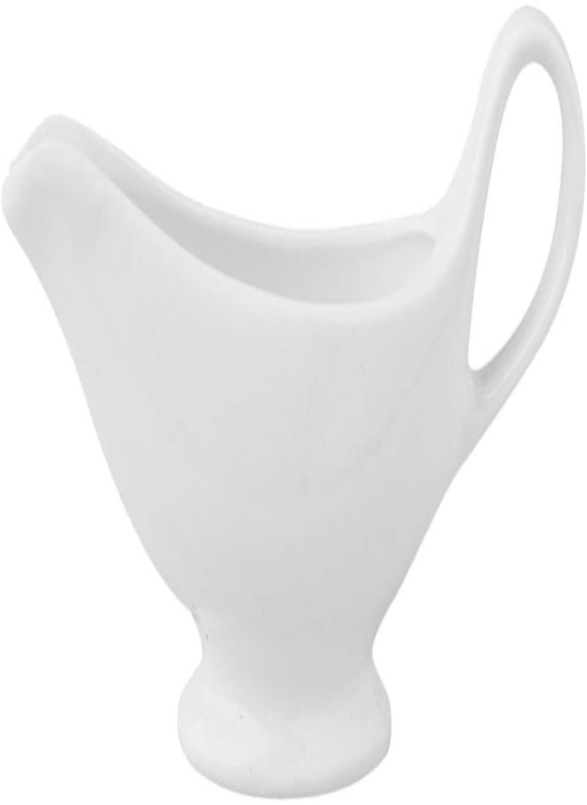 AKDC Cabilock 2Pcs Porcelain Gravy Boat White Gravy Boat Cream Sugar Milk Cup Coffee Serving Set For Salad Dressings Milk Broth Creamer  - Image 1