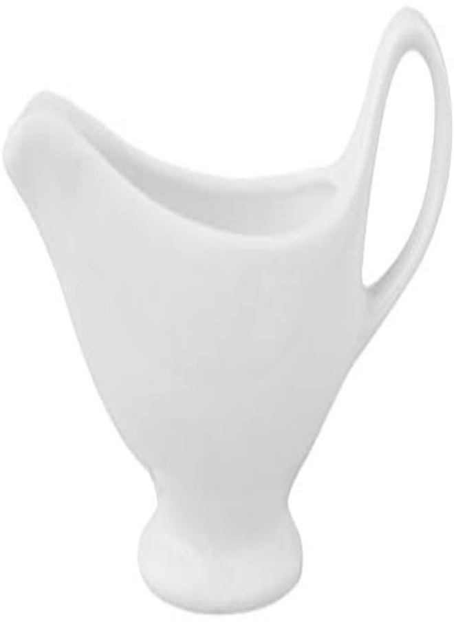 AKDC Cabilock 2Pcs Porcelain Gravy Boat White Gravy Boat Cream Sugar Milk Cup Coffee Serving Set For Salad Dressings Milk Broth Creamer  - Image 4