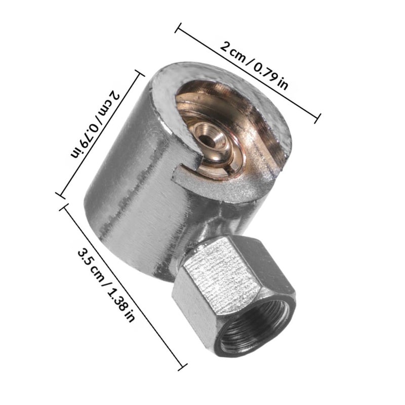 2pcs All Copper Grease Couplers Flat Lock Button Head Hydraulic Replacement Fittings - Image 3