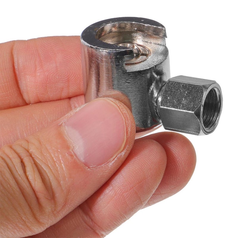 2pcs All Copper Grease Couplers Flat Lock Button Head Hydraulic Replacement Fittings - Image 4