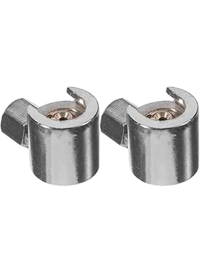 2pcs All Copper Grease Couplers Flat Lock Button Head Hydraulic Replacement Fittings - Image 1