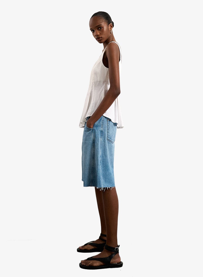 TOPSHOP Casual Sleeveless Curve Hem Top - Image 4