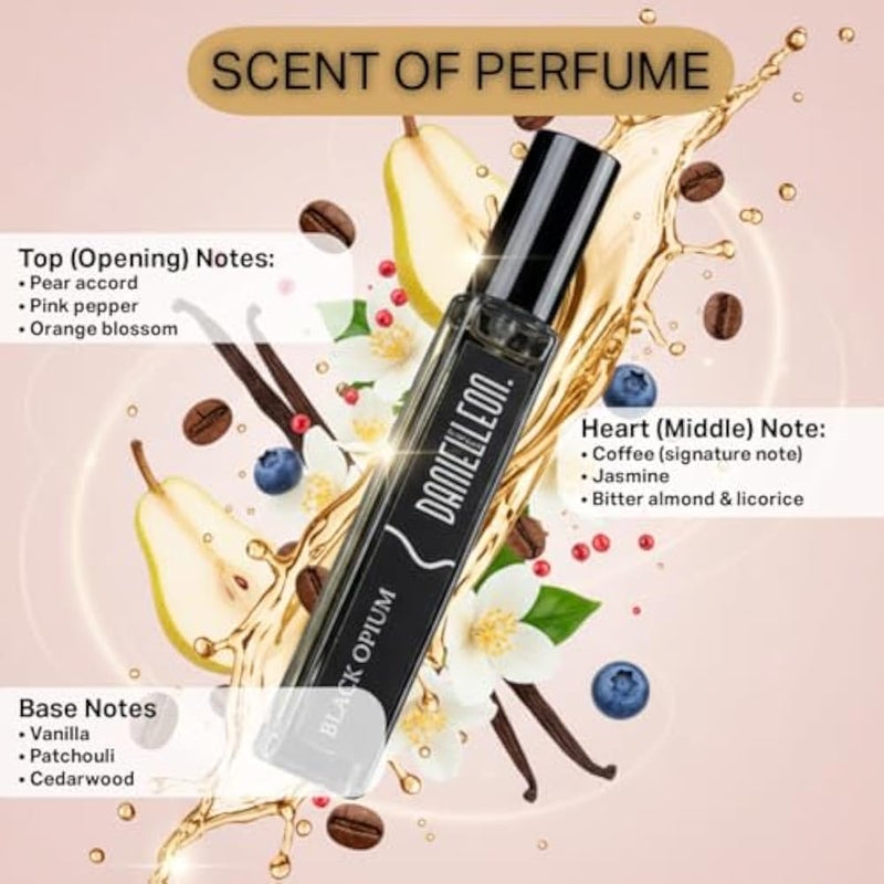 Daniel Leon Women’s Perfume Package Set | 4×10ml Inspired Fragrance Testers | So Sexy, Mademoiselle, Black Opium & Kirke | Long-Lasting - Image 5
