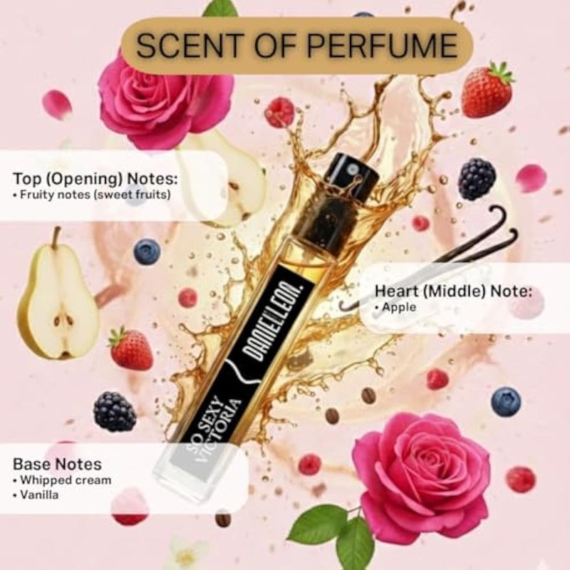 Daniel Leon Women’s Perfume Package Set | 4×10ml Inspired Fragrance Testers | So Sexy, Mademoiselle, Black Opium & Kirke | Long-Lasting - Image 4