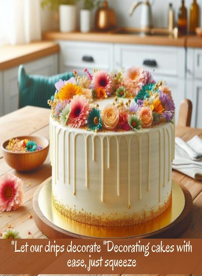 Confect قطرة كونفيكت القابلة للأكل البيضاء الثلجية اللامعة للكعك والكب كيك - صلصة اللؤلؤ المتلألئة لعيد الميلاد والحلويات والعوامات | قطرة تزيين الكعك الفاخرة - 110 مل - Image 2