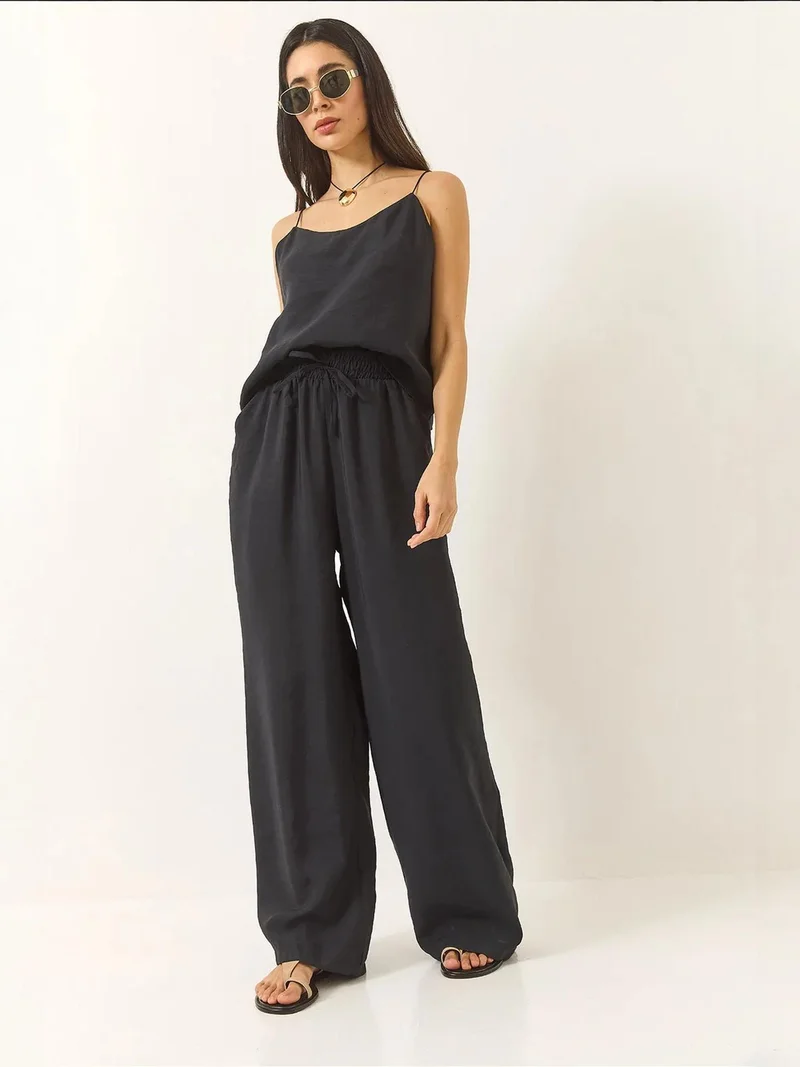 Bianco Lucci LUCCI V-Neck Long Sleeve Two-Piece Coord Set