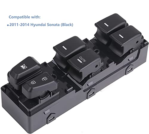 AiYiGu Master Window Switch Power Control Button Front Left Driver Side Compatible with Hyundai Sonata 2011 2012 2013 2014 Replacement OEM 93570-3S000YDA 93570-3S000-RAS (Black Color) - Image 4