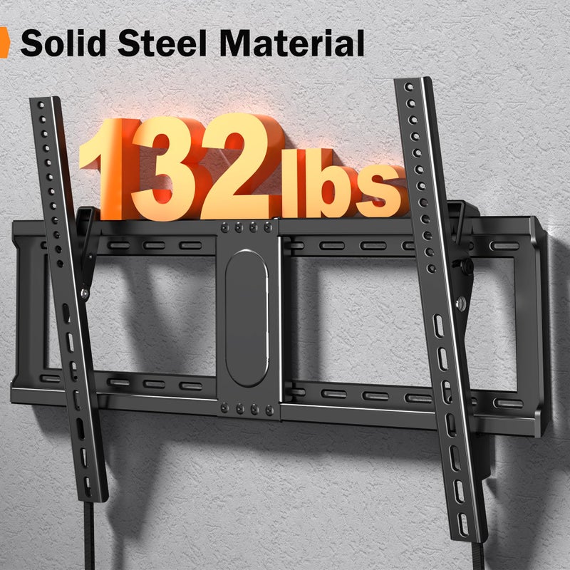 XINLEI Tilting TV Wall Mount for Most 37-82 inch Flat/Curved TV, Universal Low Profile Bracket, Fits 24â€/18â€/16â€ Studs, Max VESA 600x400mm Holds up to 132lbs MT5083 - Image 4