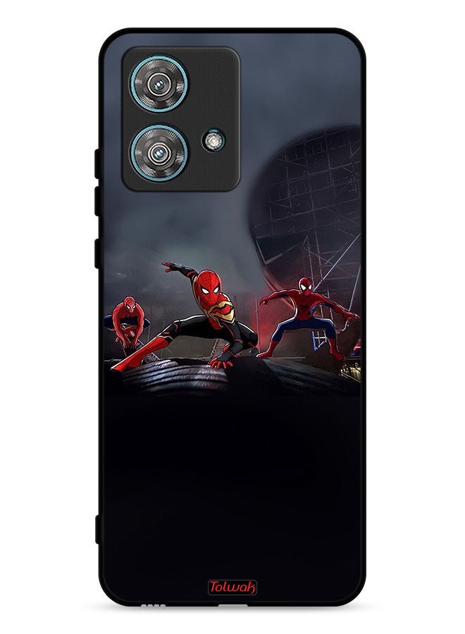 Tolwak Motorola Edge 40 Neo 5G Protective Case Cover Three Spiders - Image 1