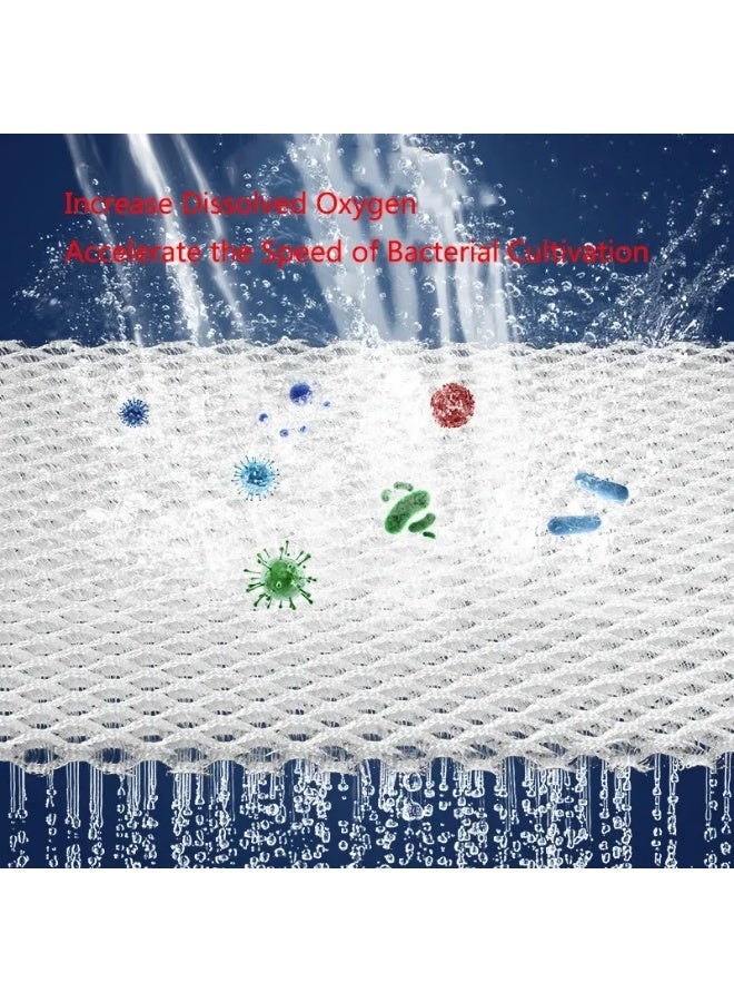 هوانكسين هوم فلتر حوض أسماك ثلاثي الأبعاد بيولوجي عملي إسفنجة حيوية بحجم مربع مع ملحقات لإزالة الرغوة لمنع انسداد الماء وزيادة عمر الحوض - Image 1