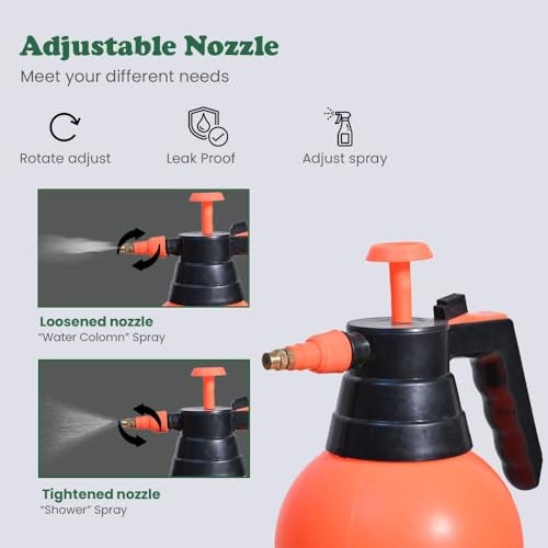 Ugaoo Pressure Spray Pump Bottle Sprayer for Home Garden Plants - 2 Ltr. (Orange) - Image 2