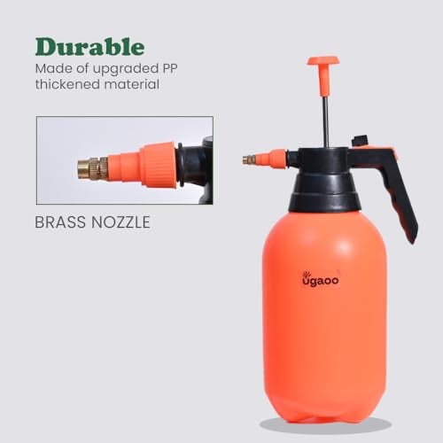 Ugaoo Pressure Spray Pump Bottle Sprayer for Home Garden Plants - 2 Ltr. (Orange) - Image 5