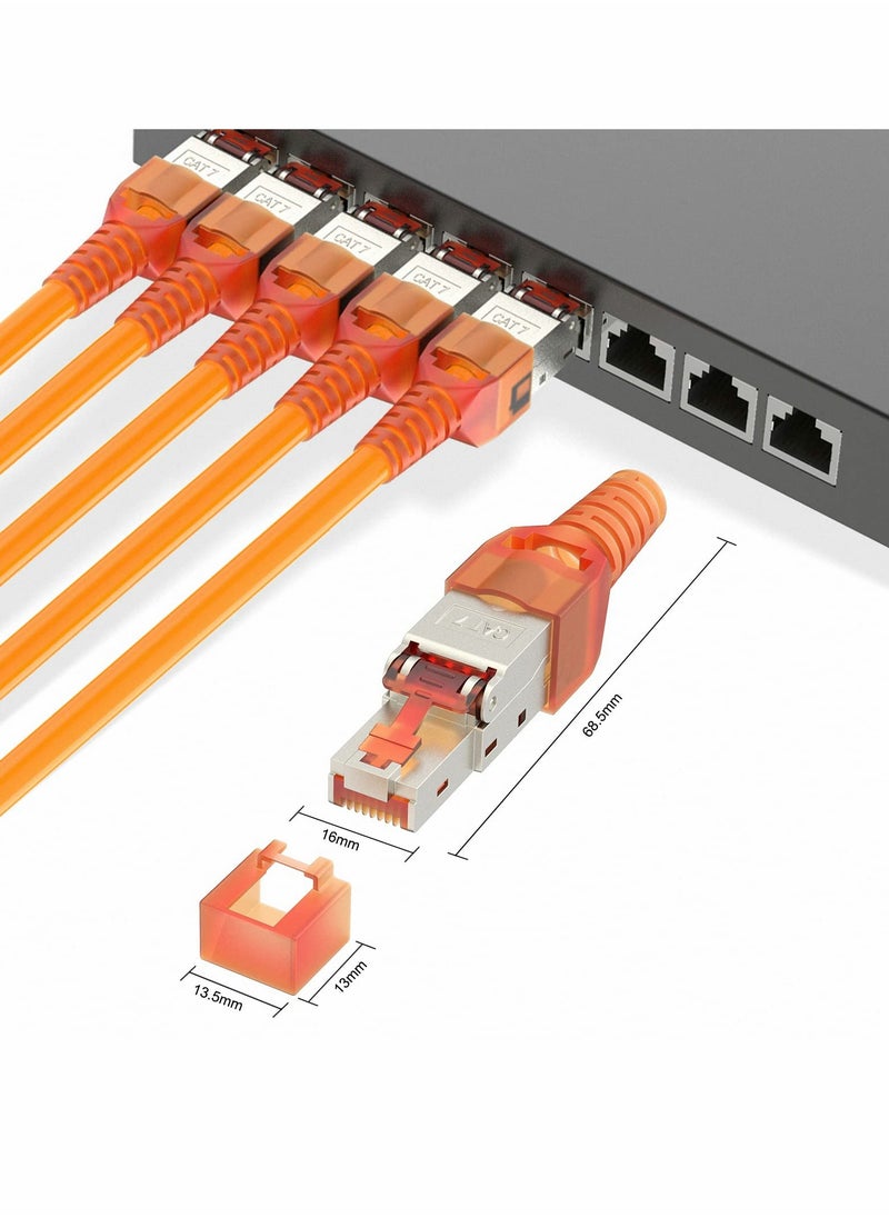 Generic - RJ45 Cat7 Connector Tool,Free Termination Plug Reusable Shielded for Ethernet Cables 10Gbps POE 2 Pack - Image 1