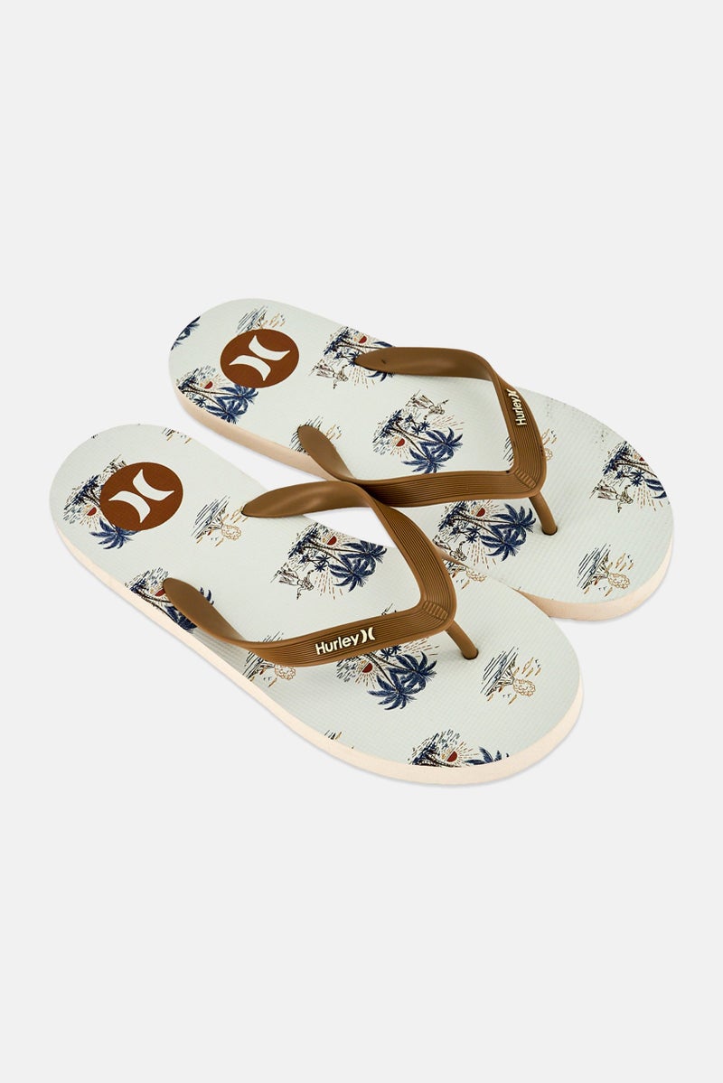 Hurley Men Graphic Print Slip On Slippers, Multicolor - Image 2