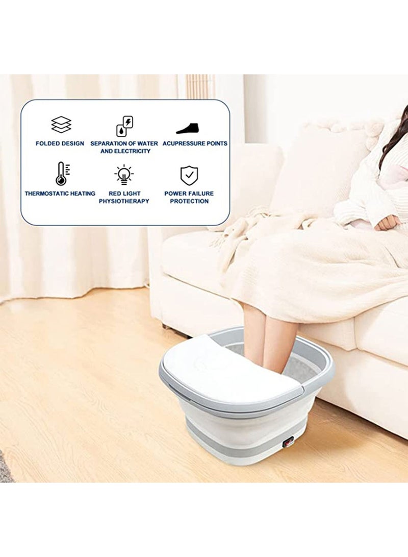 GT-Wheel Foot Bath Bucket Plastic Collapsible Feet Wash Basin Soak Tub - Image 3