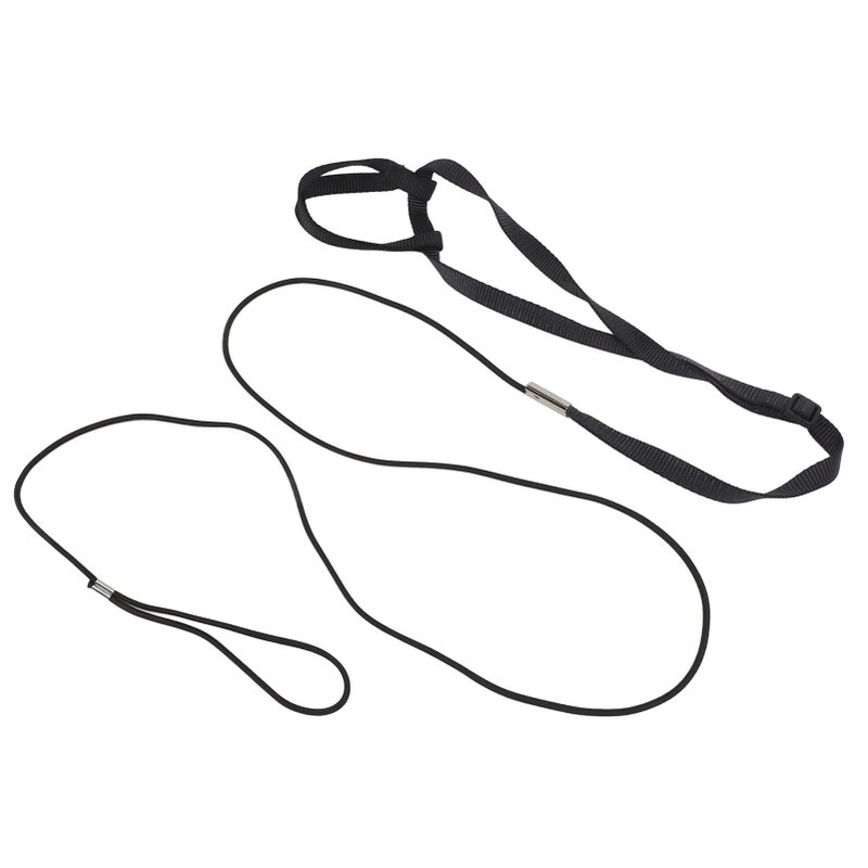 Adjustable Nylon Bird Harness Leash For Cockatiels Outdoor Training With Elastic Rope Metal Buckle Black XL - Image 2