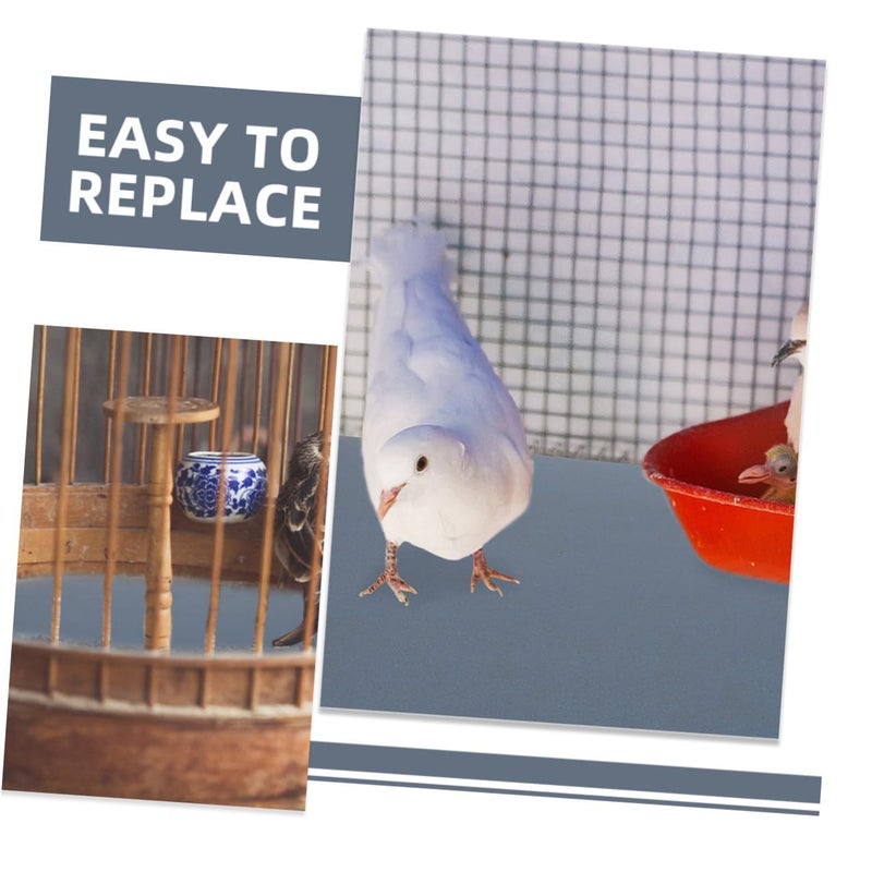 5pcs Replaceable Bird Cage Sandpaper Liners Blue 28x23cm Non Toxic Cage Mat Paper Sheets - Image 4