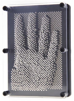 PowerTRC 3D Pin Art Sculpture Pin Impression Toy 7" X 5" Hand Mold ; Novelty Gifts ; Metal  - Image 1