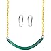 TURFEE Heavy Duty Swing Seat Green Color with 66 Chain Swing Set Accessories Replacement with Snap Hooks for Kids Outdoor Play Playground - Image 4
