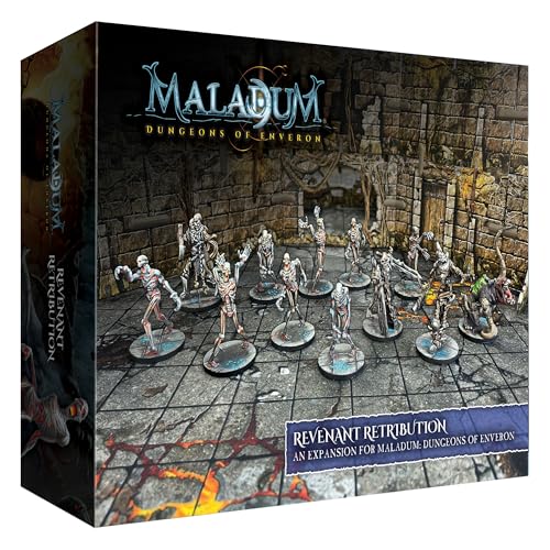 Battle Systems Maladum Revenant Retribution Expansion Additional Monster Miniatures for Larger Games Battle Systems Dungeon Crawler Modular Terrain - Image 1