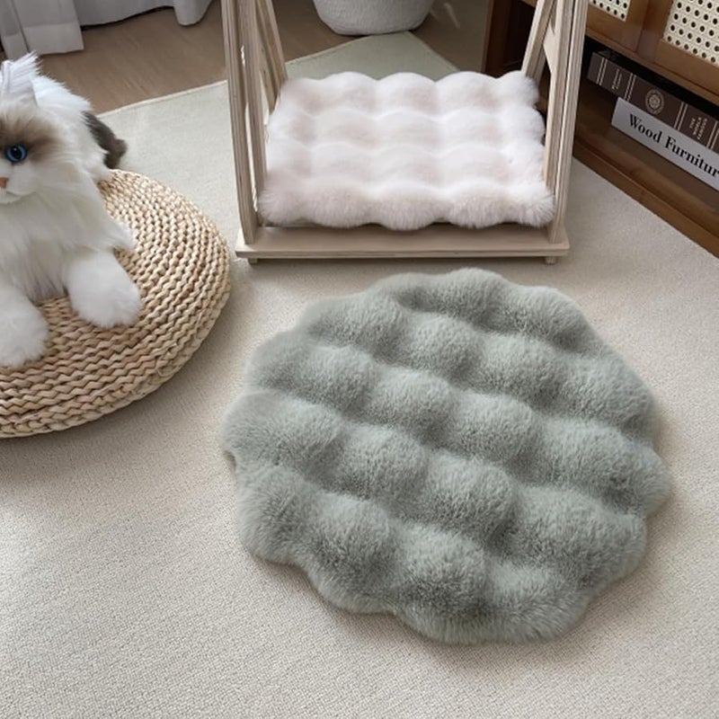 Matcha Color 30cm Dog Bed Soft Plush Thicken Long Haired Sofa Nest Pad - Image 4