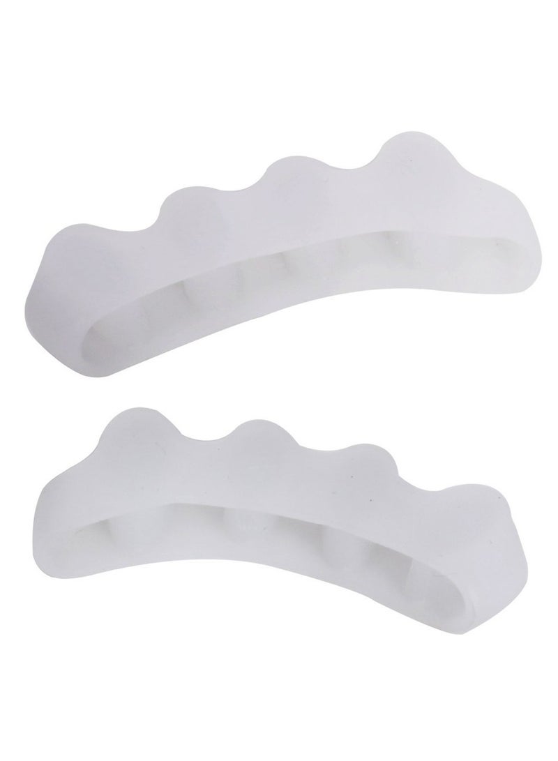 Alexvyan Pack of 2 - Silicone Gel Toe Separators White - Image 3