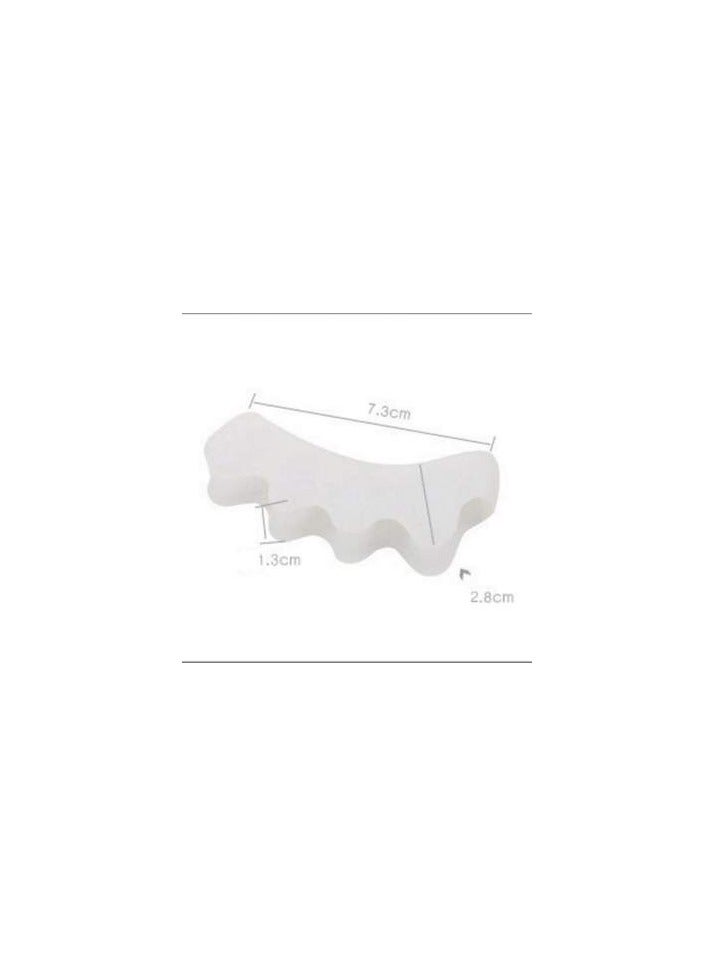 Alexvyan Pack of 2 - Silicone Gel Toe Separators White - Image 2