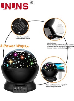 UNUNS Star Projector Night Light for Kids, Birthday Fun Toy Gifts for Kids, Projection Lamp for Kids Bedroom, Room Decor for Child Sleep Peacefully in Dark Stars and Moon  - Image 3