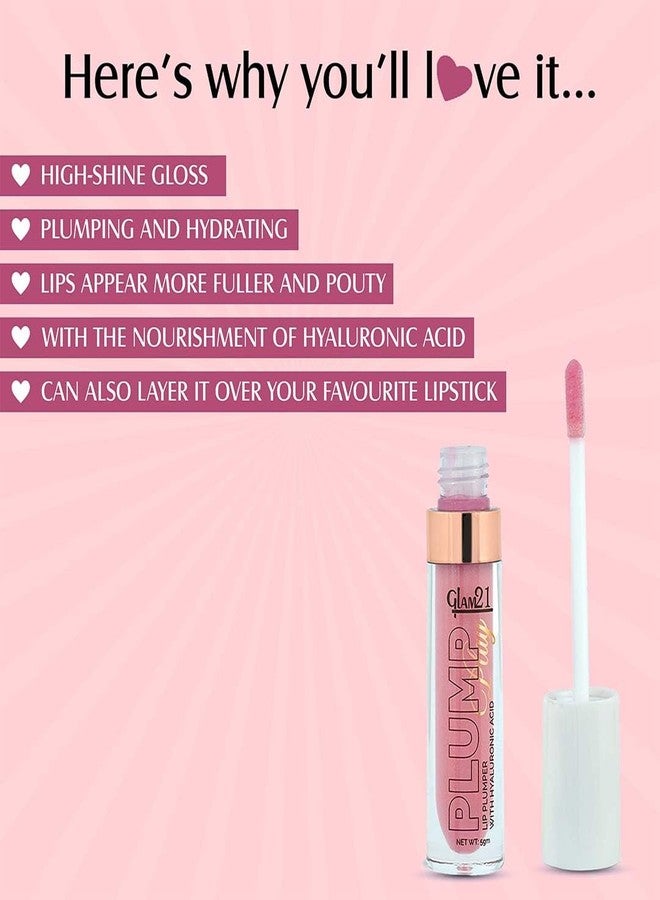 Glam 21 Lip Plumper With Hyaluronic Acid | Lightweight Lip Glossy With High Shine Glossy Y Finish For Fuller And Plump Lips | 01 Starlight - 5 Gm - Image 3