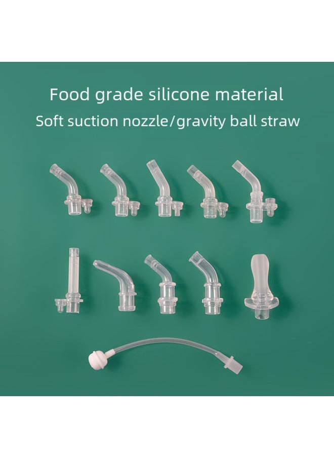 Generic Direct Drinking Suction Nozzle Gravity Ball Food Grade Silicone Suction Nozzle Soft With Anti-spray-Color:Smile Valve-nozzle-Specifications:Silicone  - Image 2