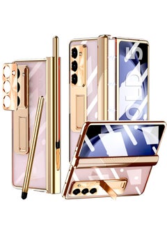 Z Fold 5 Case with Pen Gold