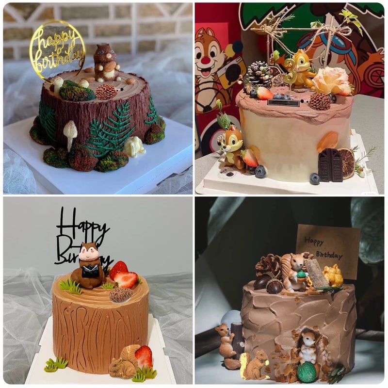 zixiang Zixiang Forest Animal Silicone Mold Squirrel Pine Cones Fondant Mold Hedgehog Stump Tree Trunk Candy Molds For Cake Decorating Cupcake Topper Chocolate Gum Paste Polymer Clay Set Of 4 - Image 5