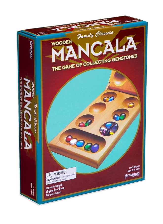 Pressman Mancala - Real Wood Folding Set, With Multicolor Stones By Pressman, 2 Players  - Image 5