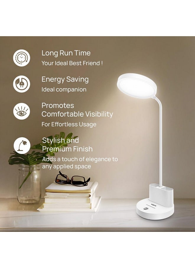 WIPRO - Wipro 5W Rechargable Table lamp 3 Grade Dimming (TL3), USB-C Charging | LED Portable Desk Lamp for Study with Pen Stand | Easy Touch Control | Glare Free Lighting |Adjustable Light Head | Pack of 1 - Image 1