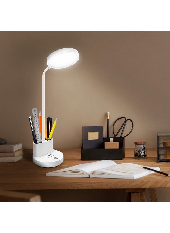 WIPRO - Wipro 5W Rechargable Table lamp 3 Grade Dimming (TL3), USB-C Charging | LED Portable Desk Lamp for Study with Pen Stand | Easy Touch Control | Glare Free Lighting |Adjustable Light Head | Pack of 1 - Image 1