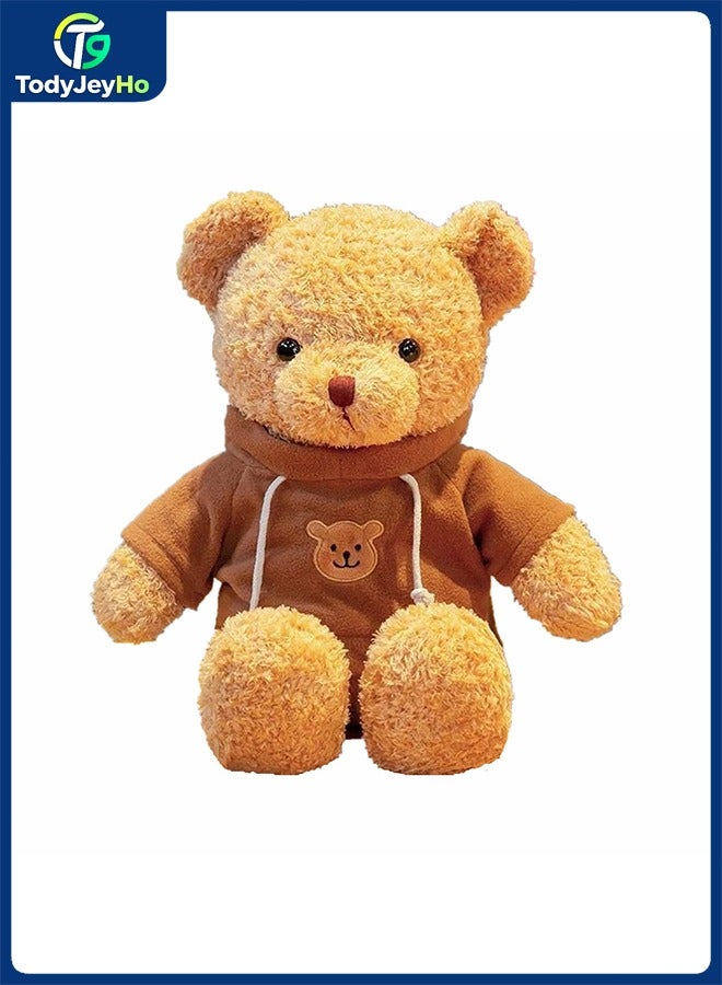 TodyJeyHo Teddy Bear Stuffed Animals, Soft Plush Cute Teddy Bear, with Hoodie Doll for Boys Girls , a birthday present(Brown) - Image 1