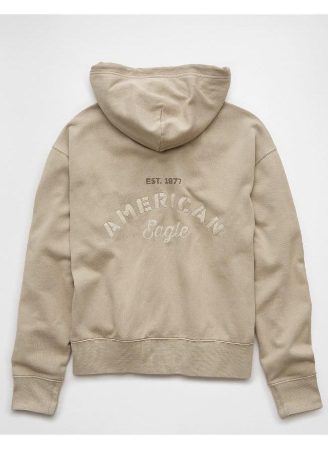 American Eagle Logo Graphic Drawstring Pullover Hoodie  - Image 4